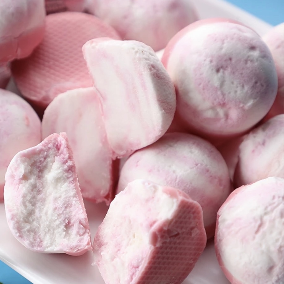 俄罗斯进口草莓味酸奶味糖果棉花糖俄宝多牌喜糖软糖食品宝宝零食