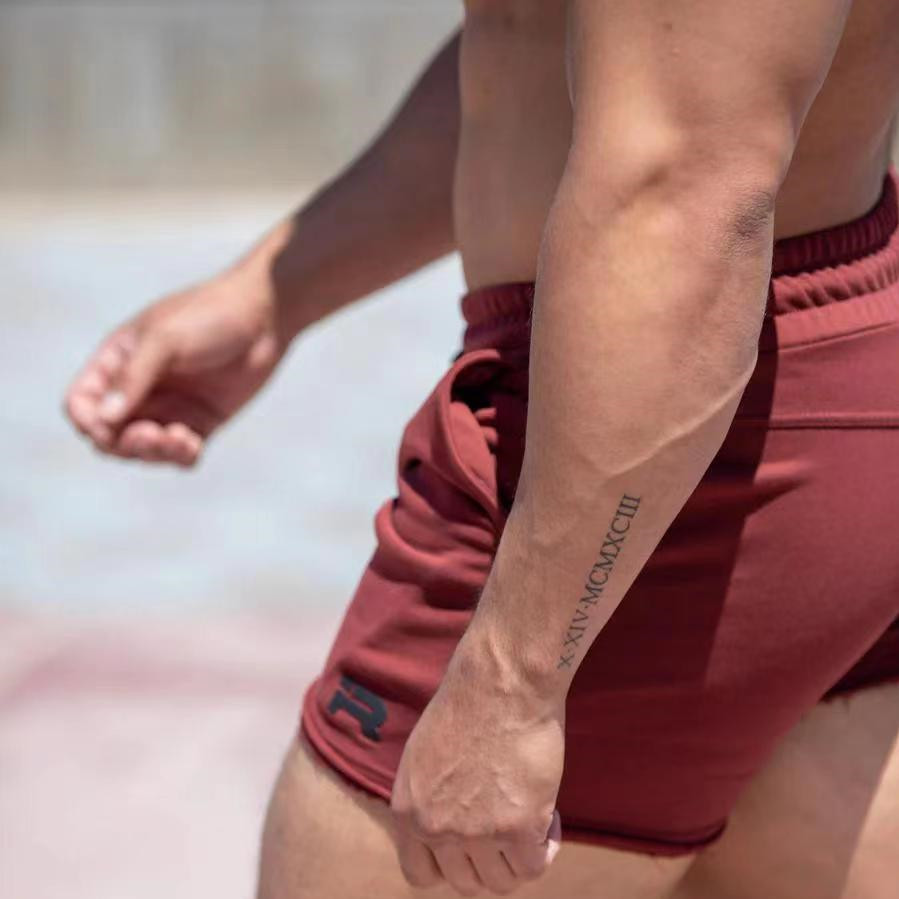 新款肌肉健身兄弟运动短裤男毛圈夏季休闲跑步器械训练深蹲四分裤