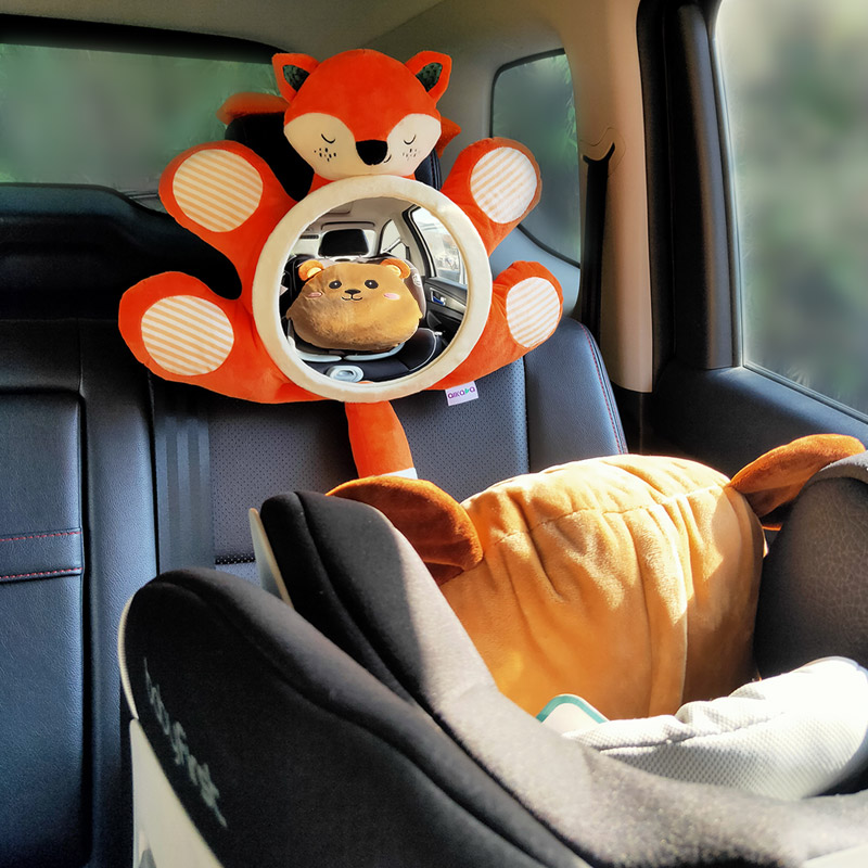 爱卡呀儿童安全座椅反向婴儿反光镜提篮后视镜车载宝宝观察镜子