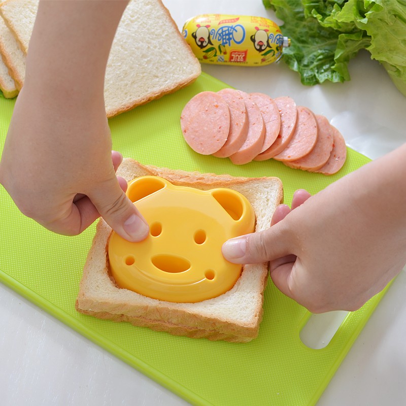 卡通小熊三明治模具爱心儿童早餐DIY模具压吐司面包饭团便当压模