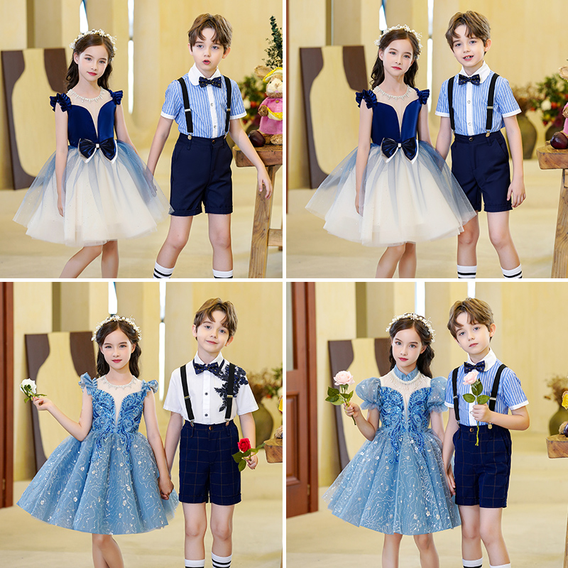 六一儿童表演服装大合唱演出服小学生男女礼服幼儿园毕业照蓬蓬裙