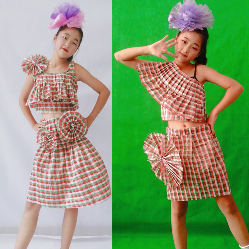 环保服手工自制创意塑料女童舞台走秀亲子装时装秀公主裙环保面料