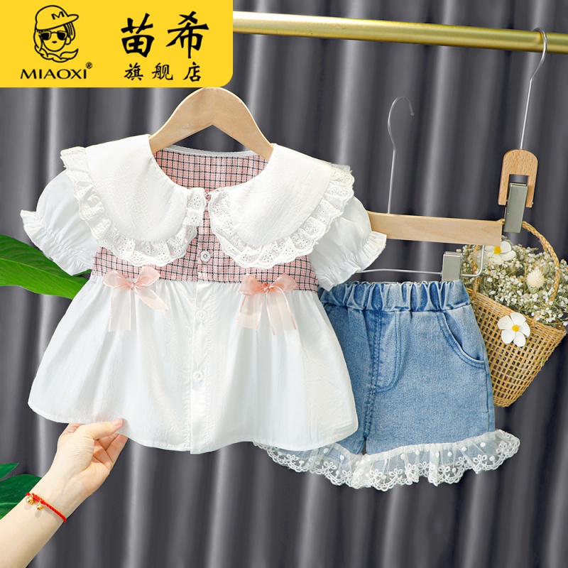 推荐女童春装套装2023新款洋气1岁女宝宝衣服时髦3婴儿童装2韩版