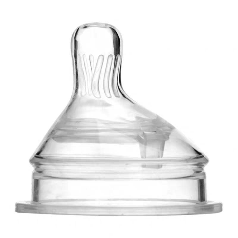 [方形奶嘴]宝宝方形奶瓶新生仿胀气软硅胶儿童偏中心智能奶嘴6cm