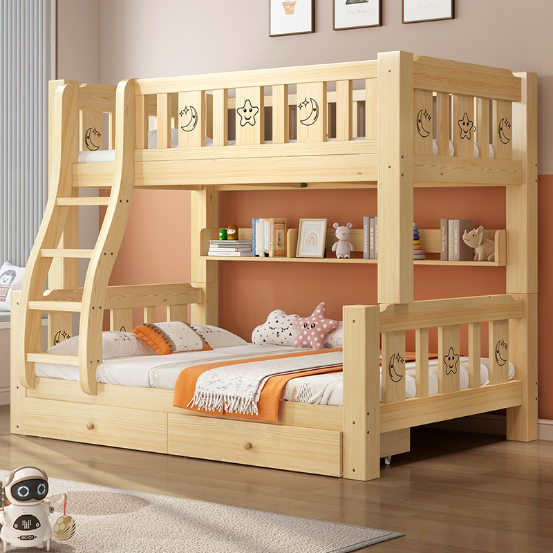 厂上下铺木床实木高低床两层子母床大人儿童床成年母子上下床双层