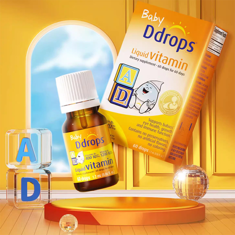 Ddrops滴卓思安心小滴瓶维生素AD滴剂 婴幼儿d3儿童新生儿补钙