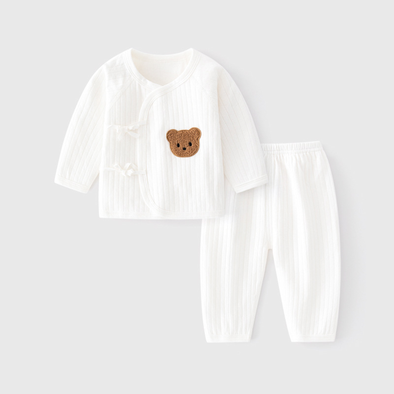 新生儿纯棉婴儿衣服内衣二件分体套装无骨打底衫和尚服秋衣秋裤
