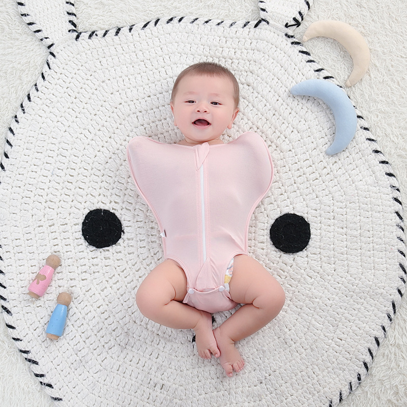 新生儿连体睡衣襁褓防惊吓醒夏季薄款宝宝睡觉神器婴儿竹纤维睡袋