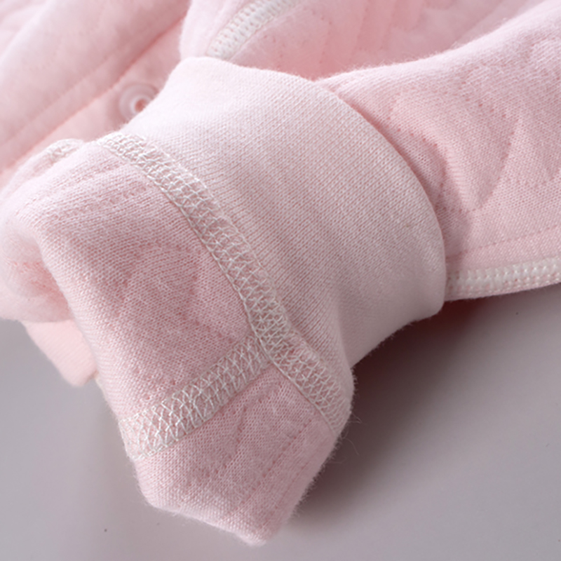 秋冬装纯棉婴儿加厚保暖连体衣新生儿6个月3女宝宝连体服夹棉哈衣