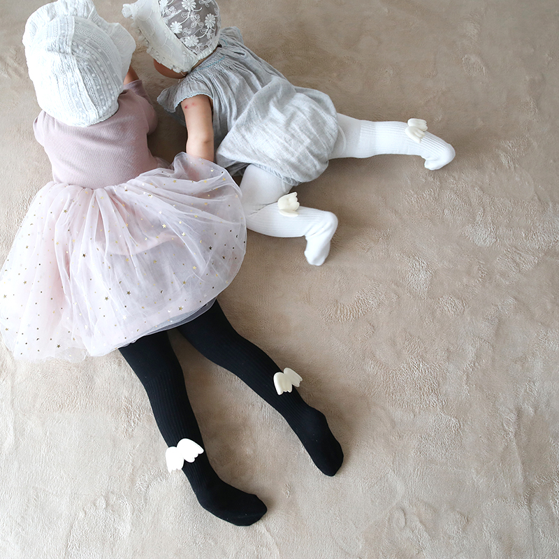 女童连体裤袜春秋宝宝袜子公主可爱儿童秋装婴儿白色打底裤1-3岁2