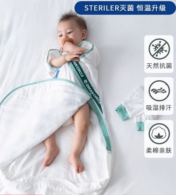 0-8岁婴儿睡袋宝宝竹棉透气春秋款薄款夏季一体式儿童防踢空调被
