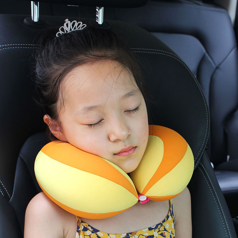 汽车卡通婴儿童旅行U型枕头宝宝车用护颈脖子枕飞机安全座椅头枕