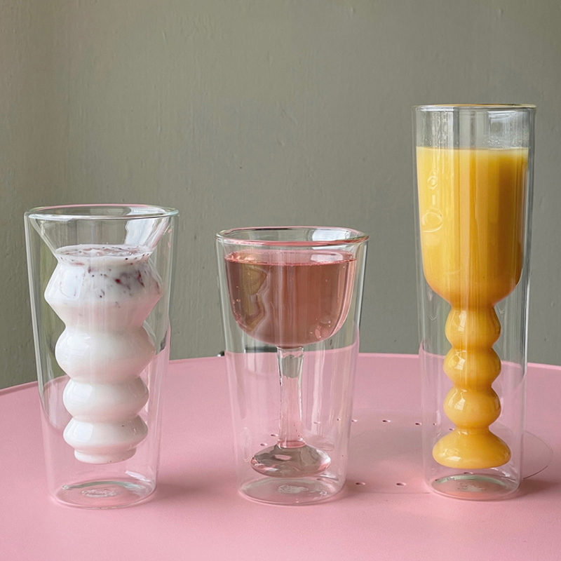 Bietto 意大利进口水杯儿童宝宝果汁牛奶杯高颜值透明玻璃杯ins