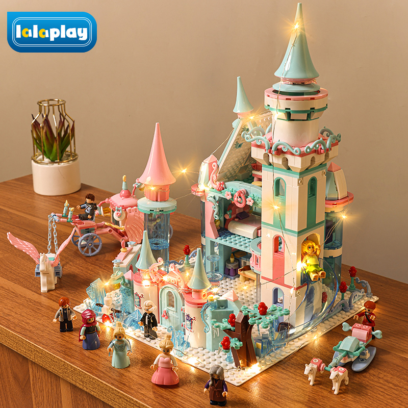 城堡玩具女孩子积木系列冰雪拼装奇缘益智儿童拼图6-12岁新年礼物