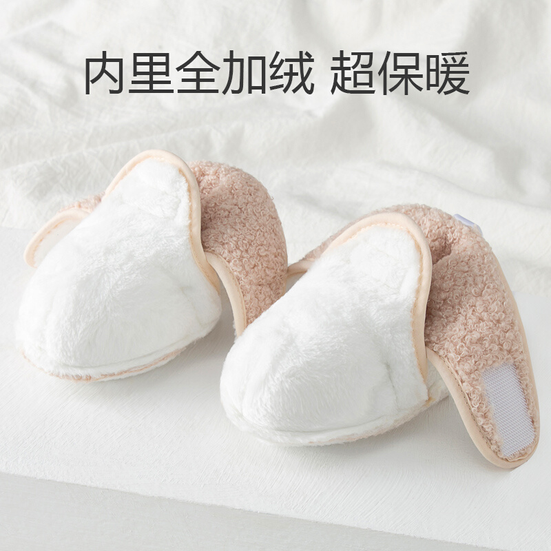 麒婧冬季宝宝保暖软底鞋秋女12个724857男棉童袜月鞋新生婴儿鞋子