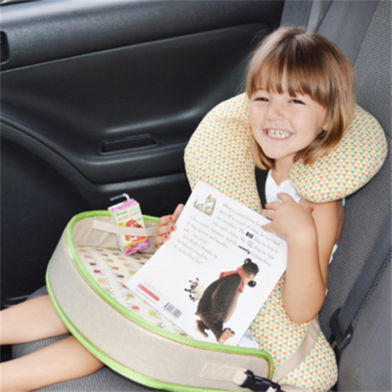 速发汽车儿童安全带护肩套安全座椅托盘支架加长枕头可爱睡觉头枕