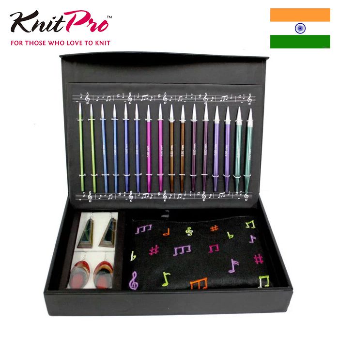 KnitPro 47411 钢琴环形针礼盒套装 多色可拆卸毛衣针进口编织针