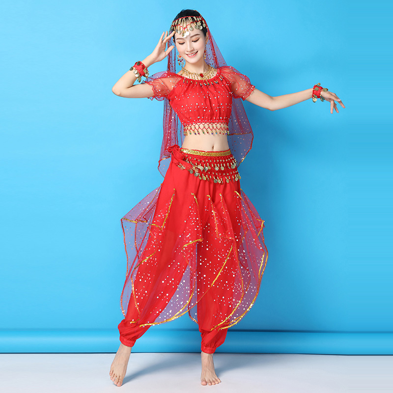 印度舞表演出服异国风情新疆民族舞蹈服装天竺舞蹈服肚皮舞服装女