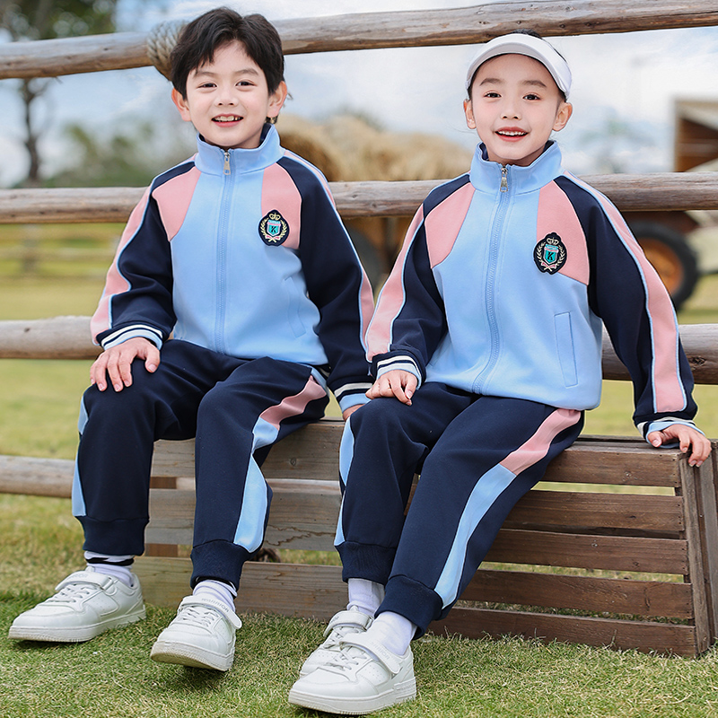 新款高货幼儿园园服夏装英伦风韩版定制儿童运动会班服小学生校服