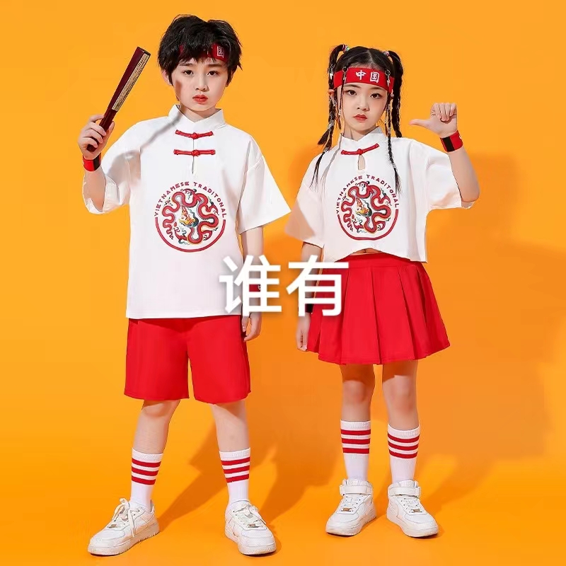 六一儿童节唐装汉服中国风演出服幼儿园男女童国潮舞蹈开幕式服装