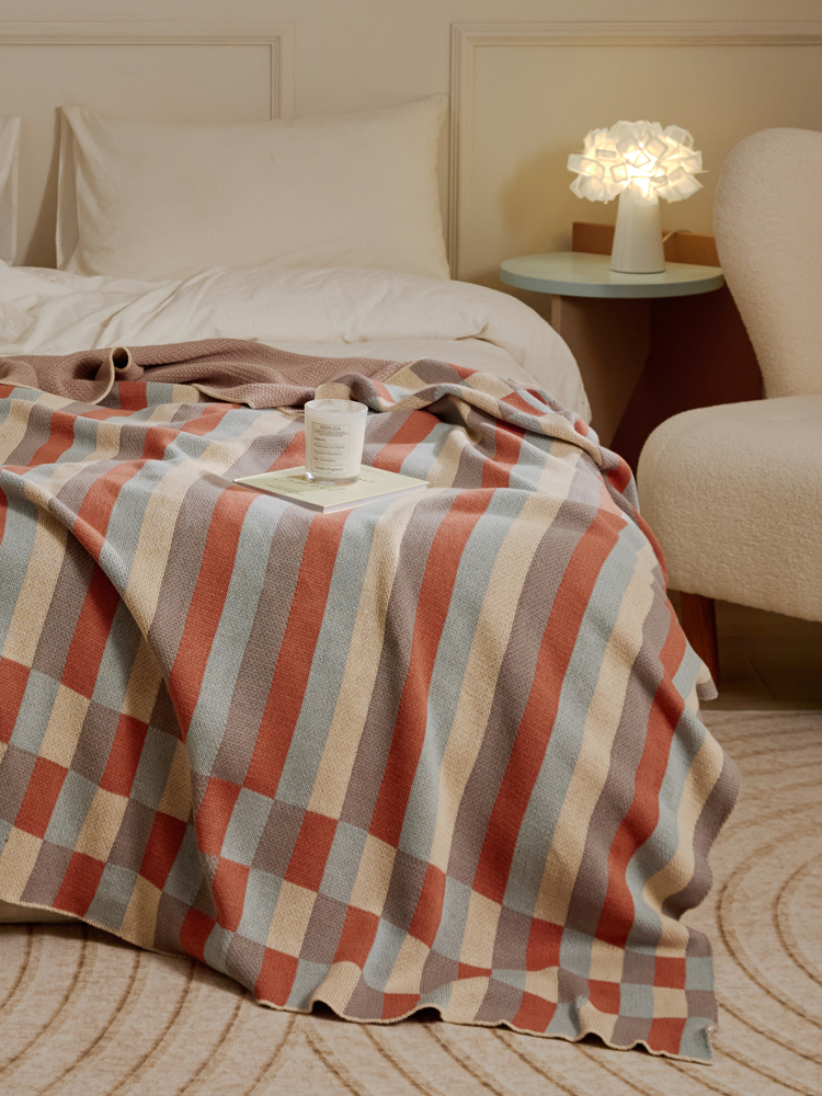 A类母婴级丨针织棉毛毯午睡毯子沙发毯办公室毯纯棉盖毯空调毯