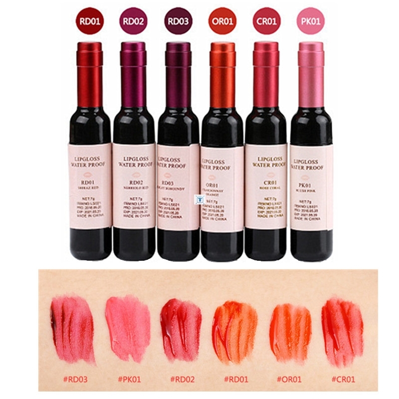 New Arrival Wine Red Korean Style Lip Tint Baby Pink Lip