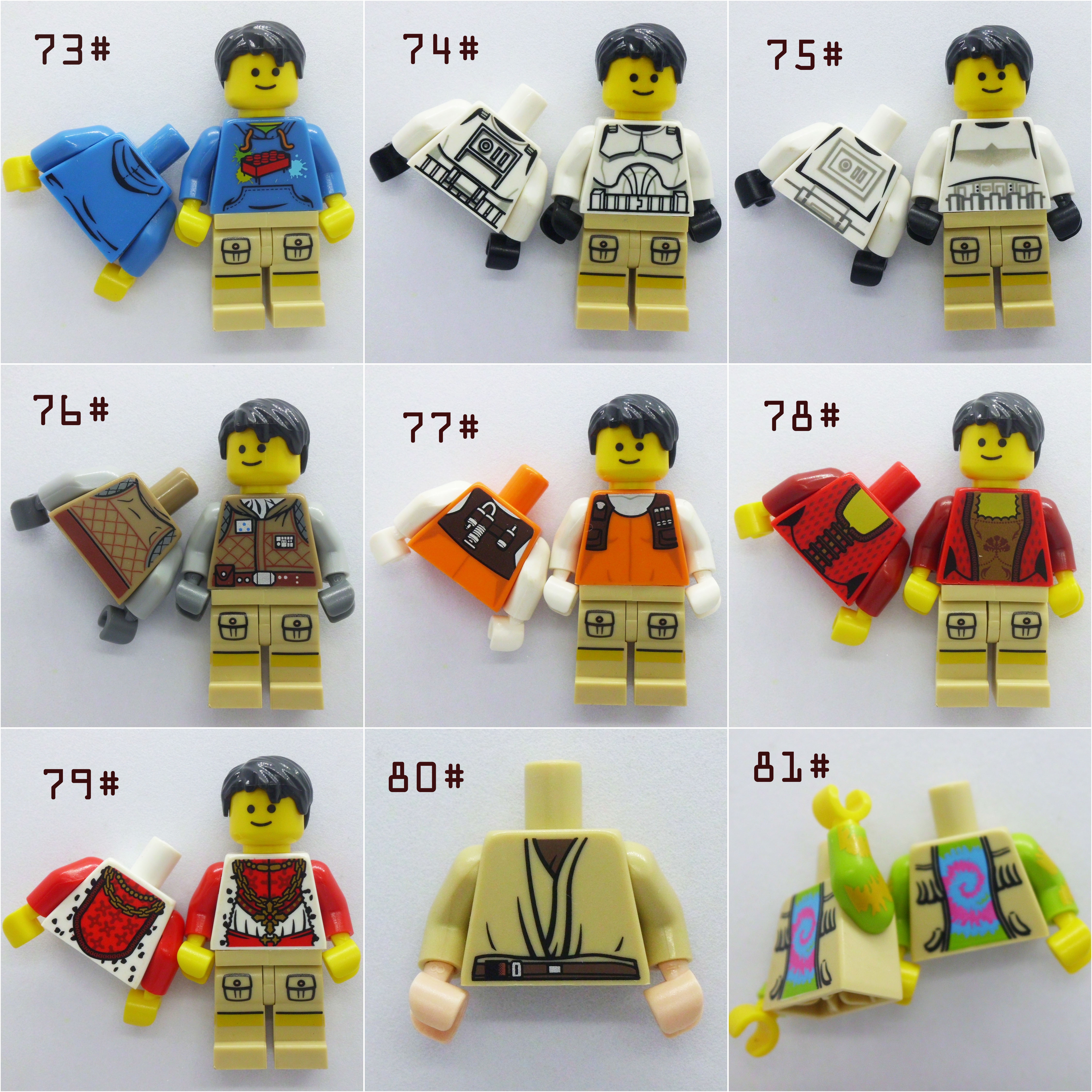 乐高 LEGO 散货 人仔身体 衣服 人仔配件