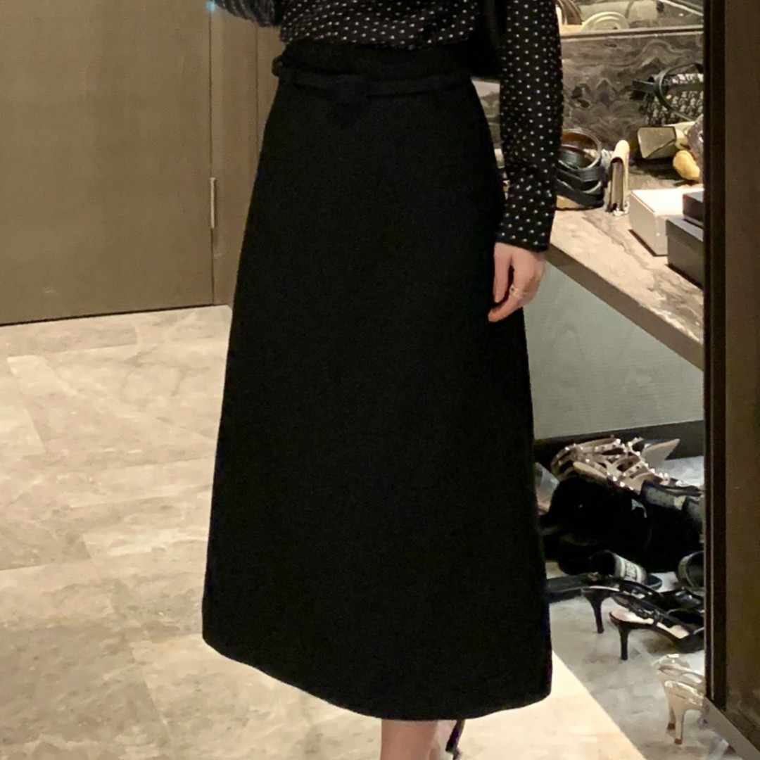 【米卡私服】【琉璃爵士】时尚法式修身显瘦黑色气质半身裙高腰