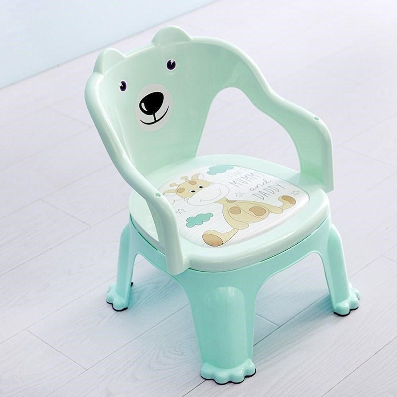 婴儿童宝宝叫叫靠背座椅吃饭桌餐椅子卡通塑料凳子扶手吃饭小板凳
