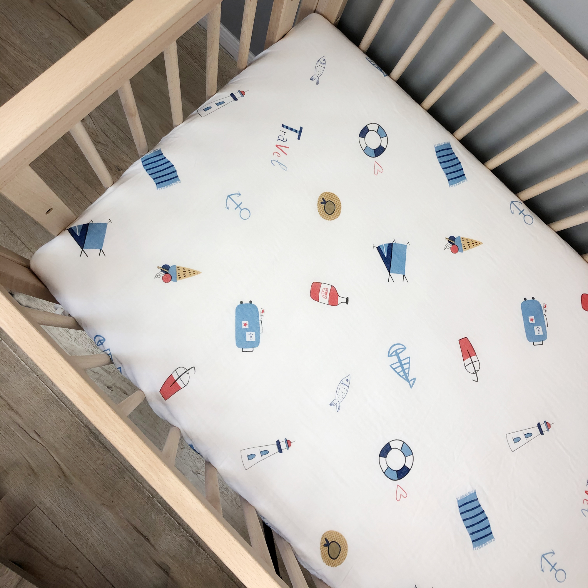 新生儿宝宝床单床罩婴儿床卡通全棉A类床笠床上用品床垫套幼儿