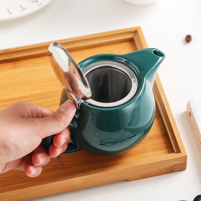 微瑕陶瓷冲茶壶泡茶家用茶水分离泡茶壶单壶饭店餐厅大容量茶水壶