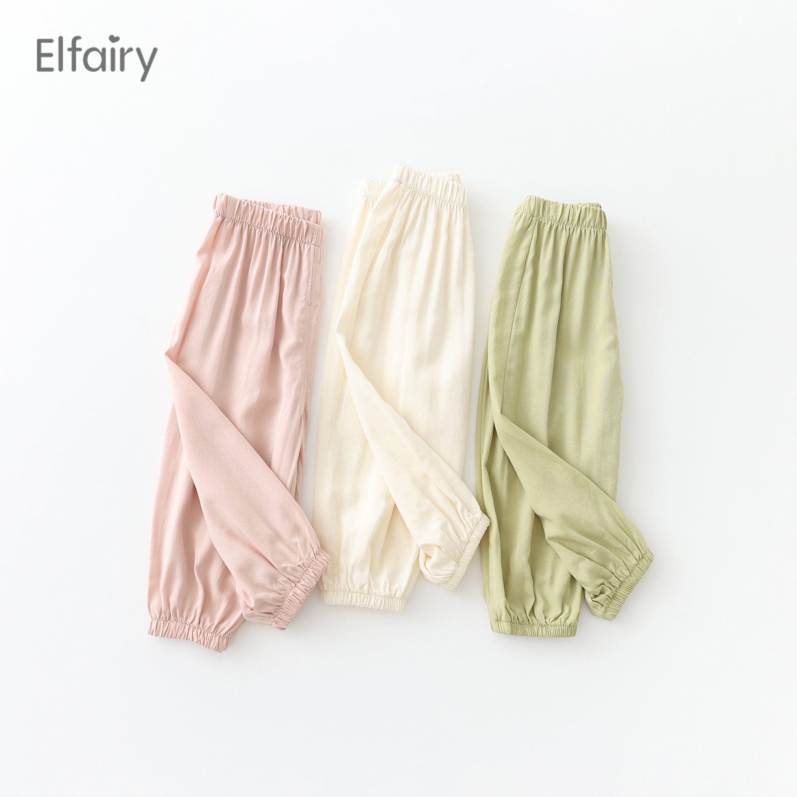 Elfairy儿童裤子男童女童防蚊裤夏季轻薄款婴儿灯笼裤宝宝空调裤