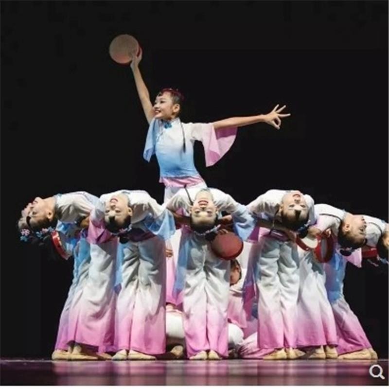 女童小荷风采儿童演出服舞台六一表演服装61幼儿古典舞秧歌舞蹈服