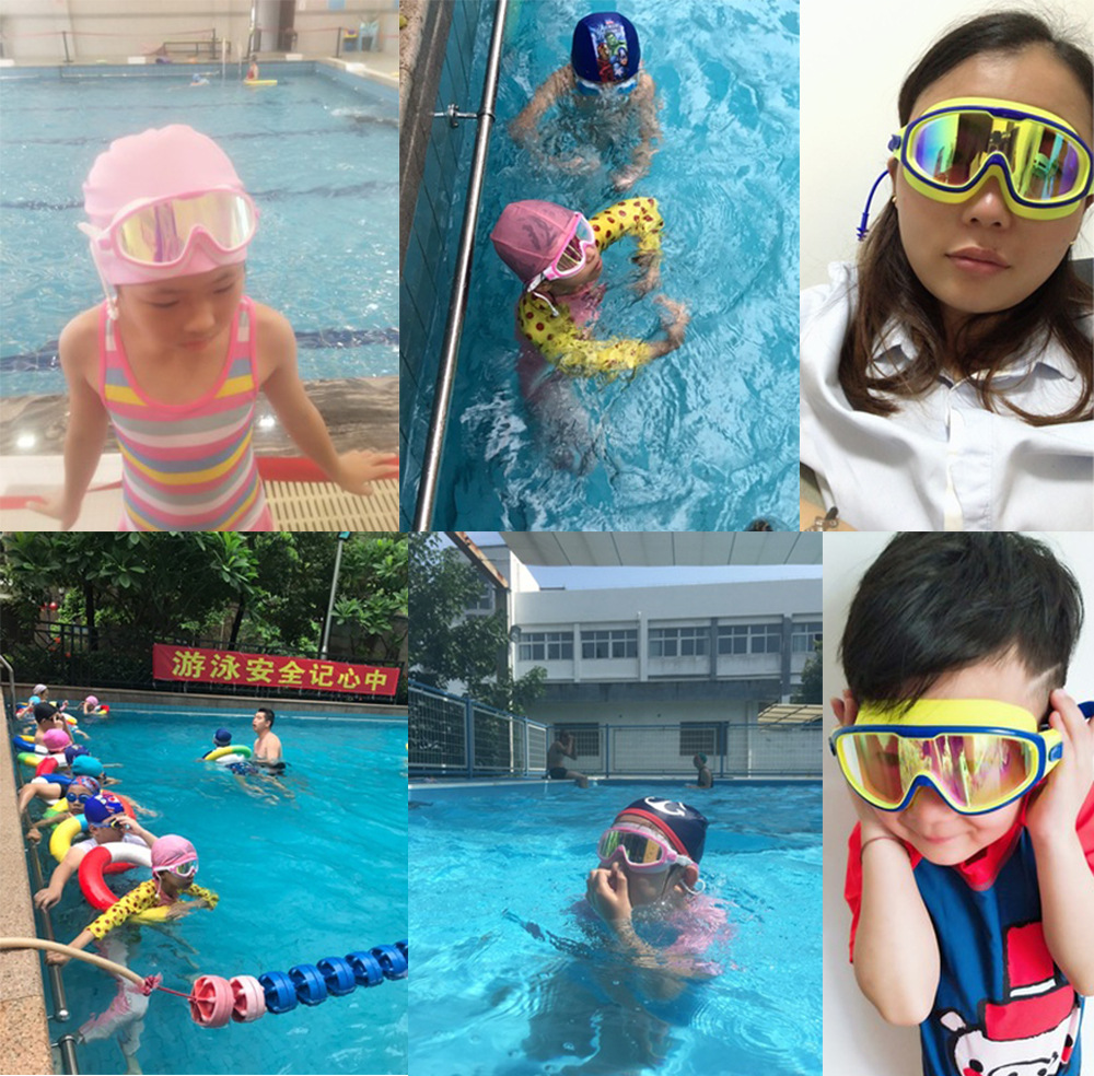 儿童游泳镜男女童防水防雾高清舒适大框3-14岁游泳眼镜潜水镜装备