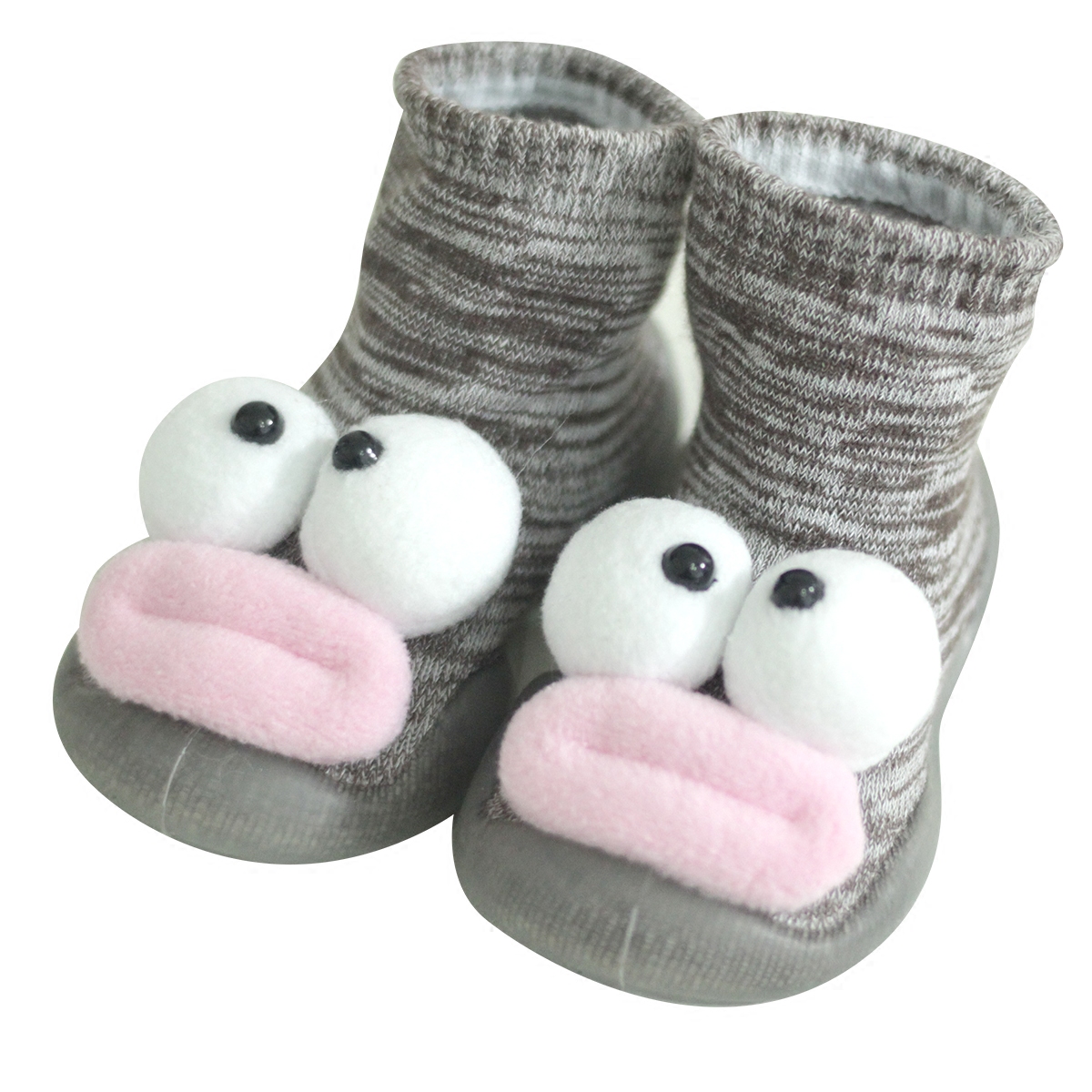 plumo夏季儿童防滑学步薄款胶底鞋袜宝宝地板袜6-12-18月婴儿鞋袜