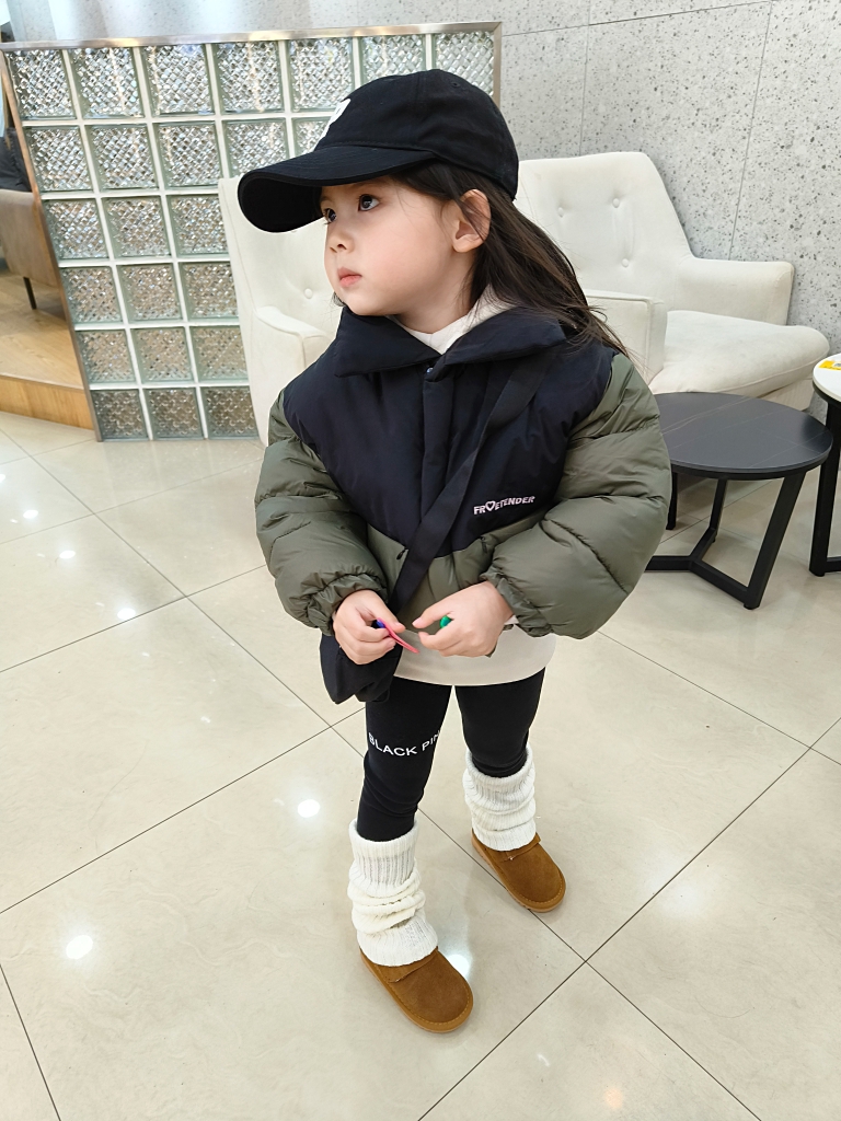 女童冬季新款韩版短款撞色外套棉服儿童宝宝加厚洋气面包服羽绒服