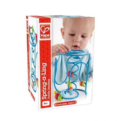 德国 弹簧铃绕珠 0-1岁儿童玩具婴幼儿玩具 宝宝益智早教木制