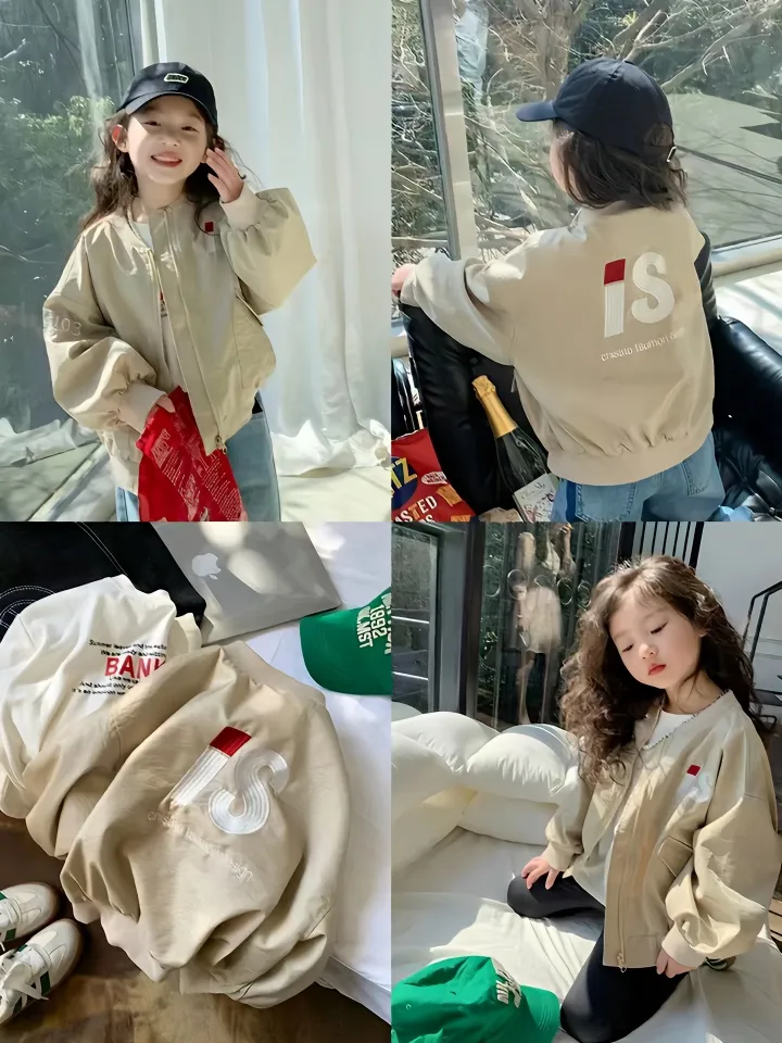 女童秋装外套2024新款韩版儿童洋气百搭棒球服女孩休闲夹克上衣潮