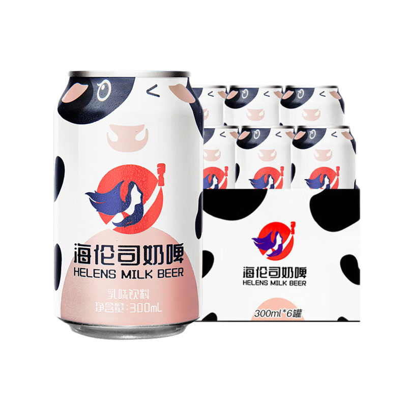 Helens海伦司奶啤300ml*6罐装乳酸菌风味牛奶饮品夏季饮料海伦斯