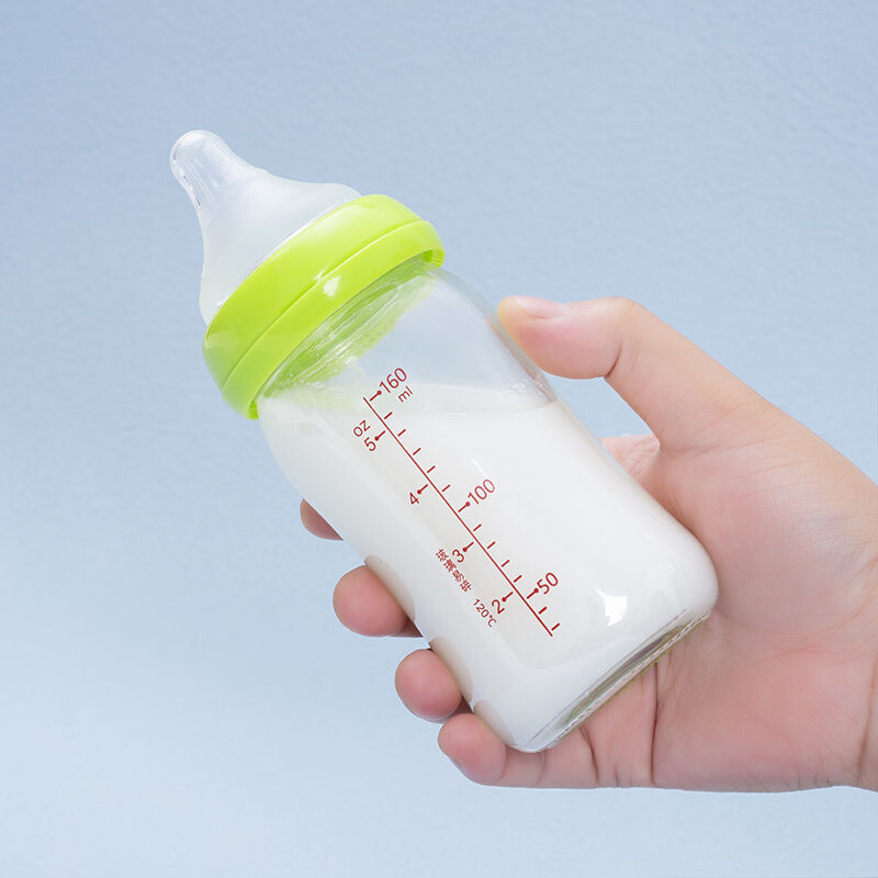 现货速发新生儿奶瓶可配宽口径玻璃身新生宝宝婴儿防胀气奶嘴带手
