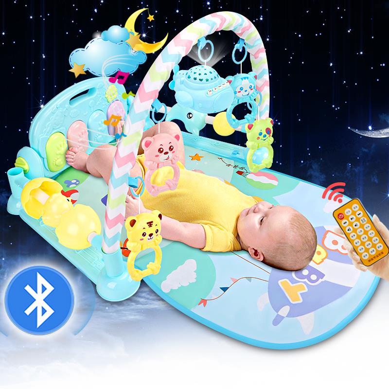 宝宝婴儿健身架脚踏钢琴0-3-6三个月到1岁哄娃神器儿童躺着的玩具