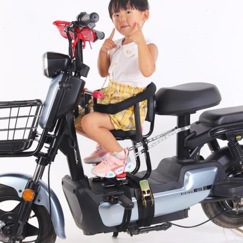 电动车儿童座椅前置通用踏板车扶手护栏凳子带娃电车避震安全座椅