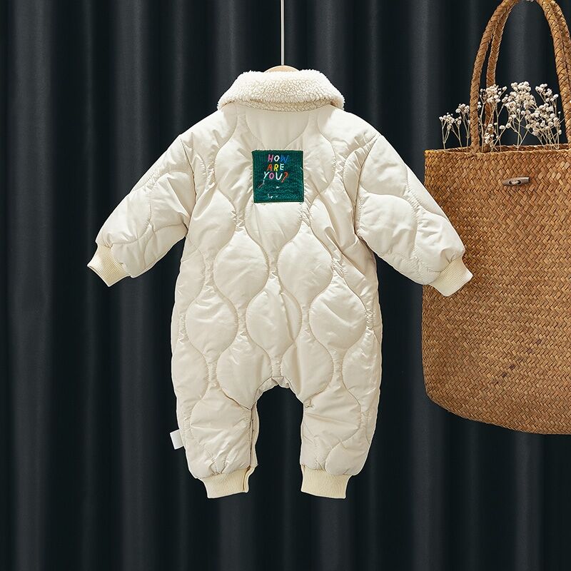 婴儿棉服连体衣0岁男女宝宝加厚保暖东北冬季外出抱衣棉衣