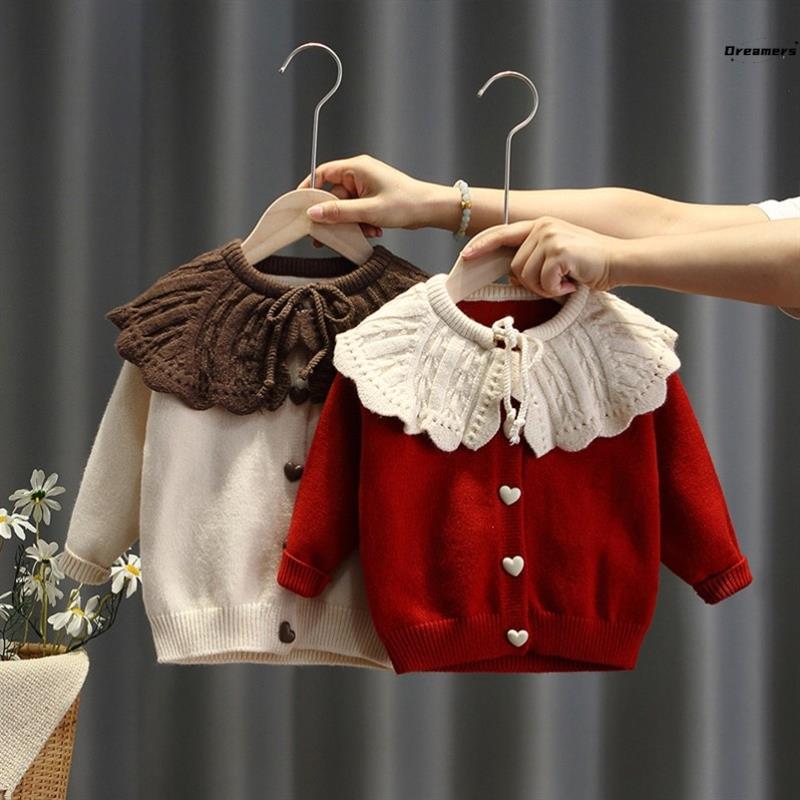 新品。圣诞节毛衣女童圣诞款主题儿童服装女宝宝衣服花边领洋气公