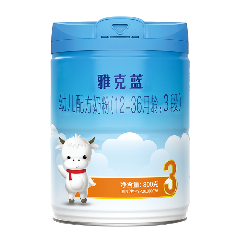 燎原牦牛奶粉 雅克蓝幼儿配方奶粉3段12-36个月龄 800g/罐