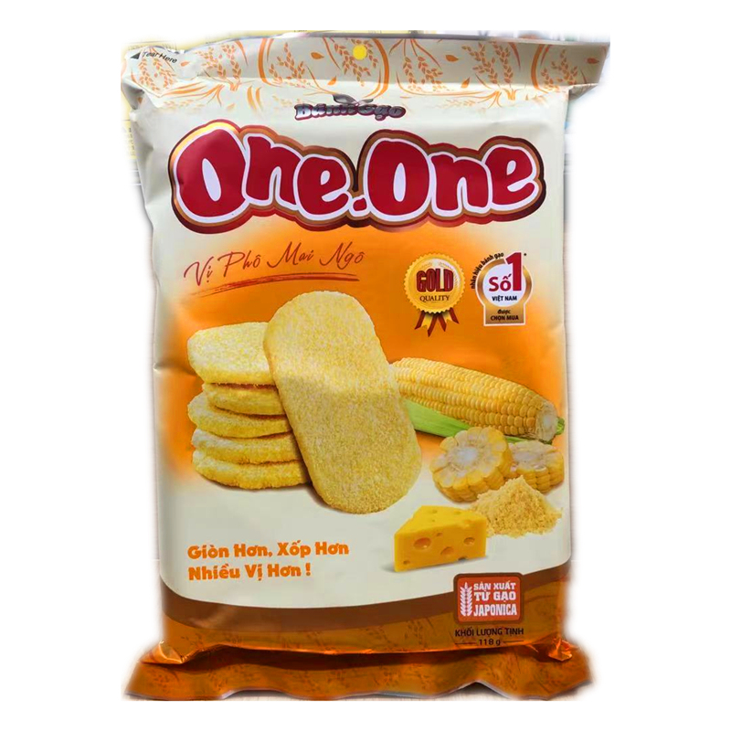 越南进口oneone仙贝米饼休闲食品膨化米饼干儿童零食独立包装