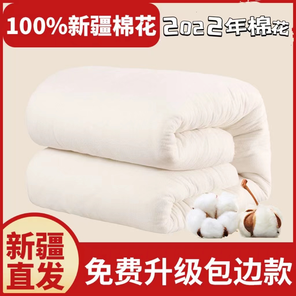 新疆棉被芯纯棉花被子棉絮垫被褥子铺床棉被秋冬被加厚透气保暖