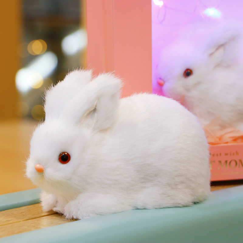 2023兔年吉祥物仿真兔子玩偶毛绒玩具儿童新年礼物女孩可爱小白兔