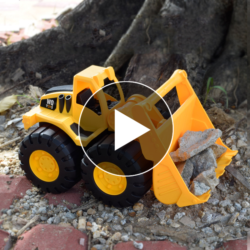 儿童模型挖掘机玩具车0-3岁大号工程车男孩推土机惯性小汽车宝宝