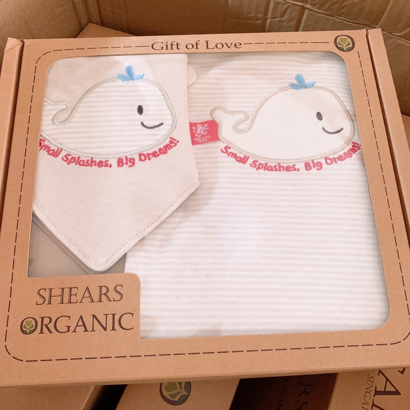 出口新生婴儿儿夏天纯棉衣服短袖两件套礼盒宝宝周岁满月出生礼物